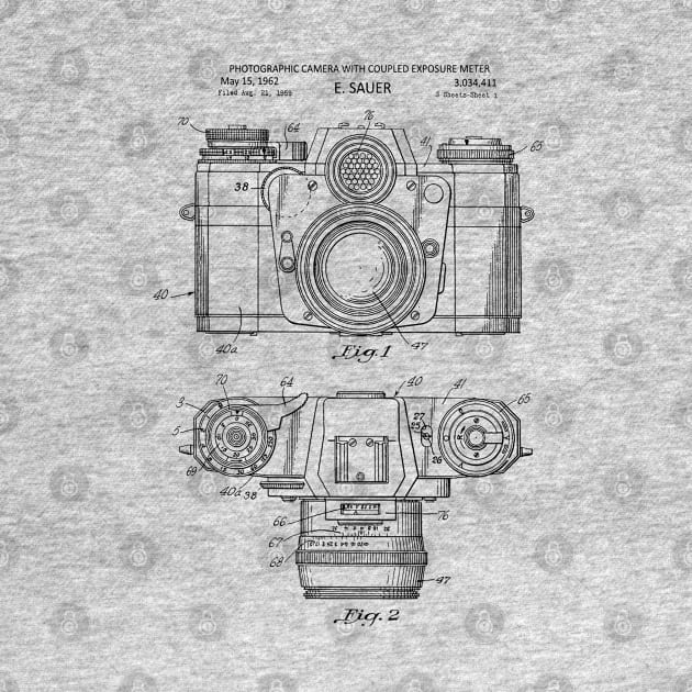 Vintage Camera Patent Print 1962 by MadebyDesign